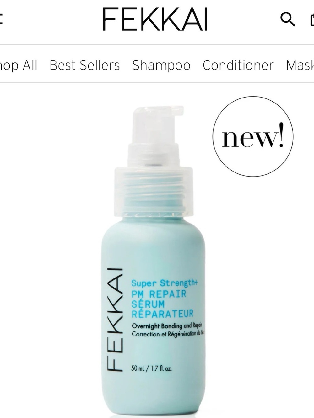 Fekkai SUPER STRENGTH+ PM REPAIR SERUM BRAND New